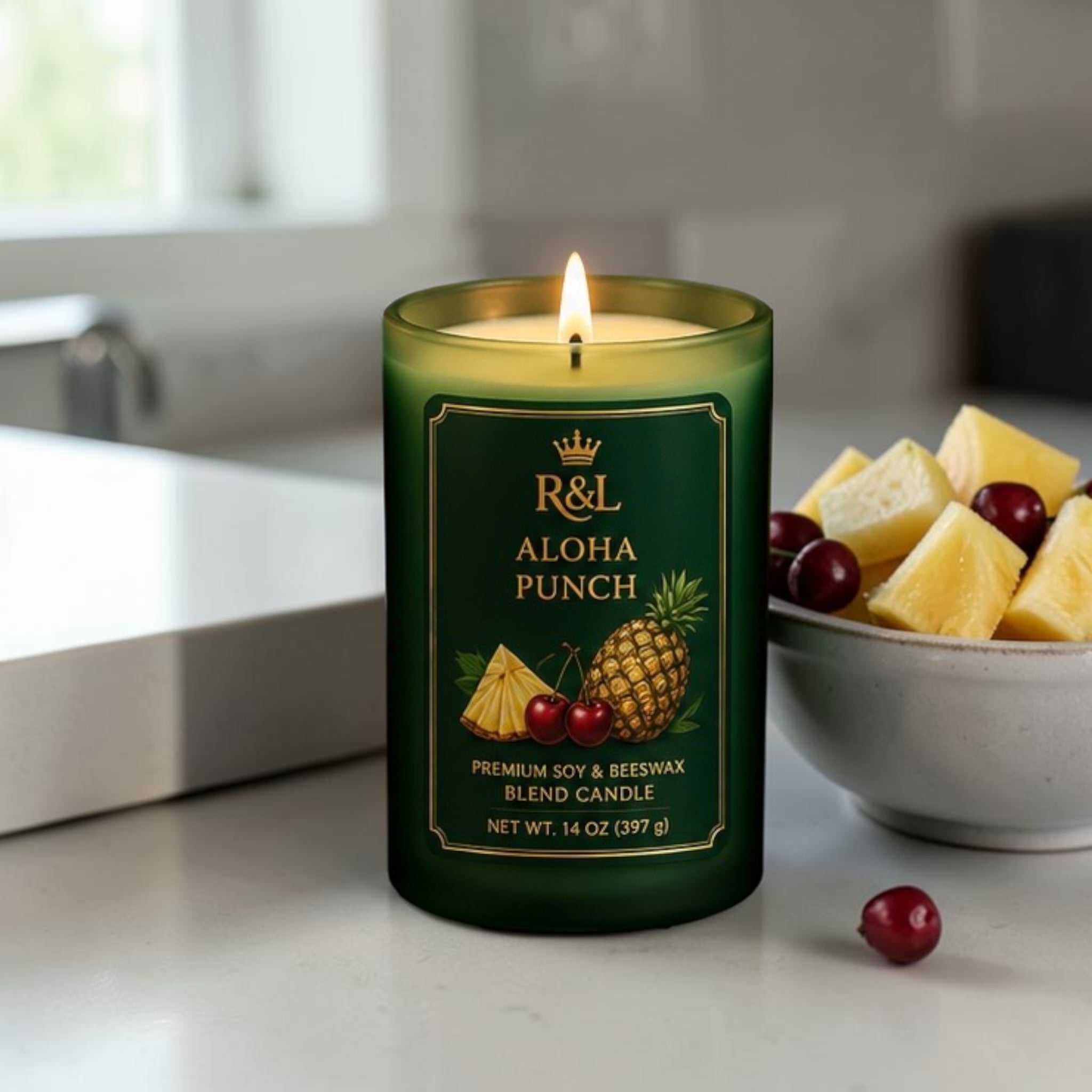 Aloha Punch Candle | Soy & Beeswax Blend | Cherry Fruit Punch & Pineapple