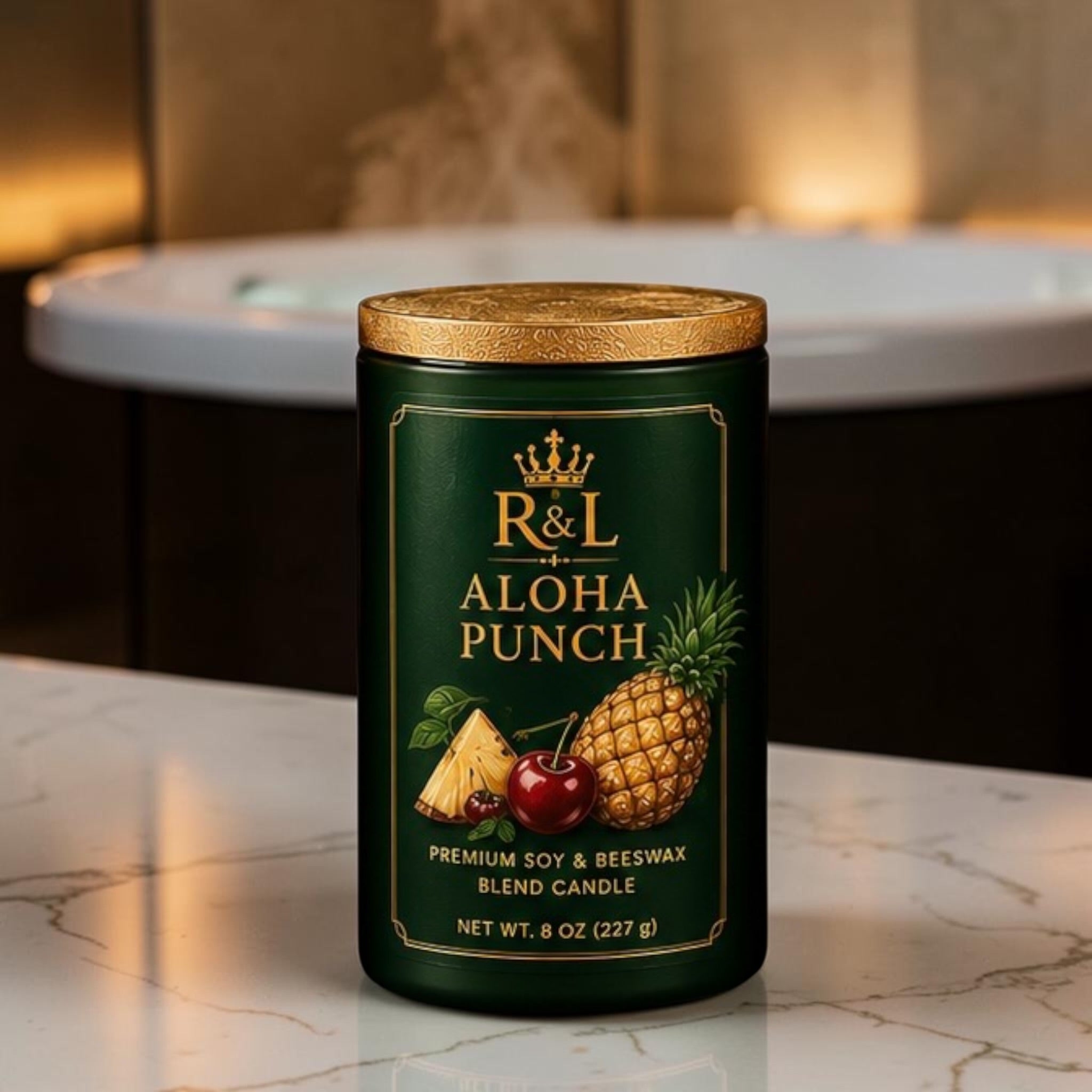 Aloha Punch Candle | Soy & Beeswax Blend | Cherry Fruit Punch & Pineapple