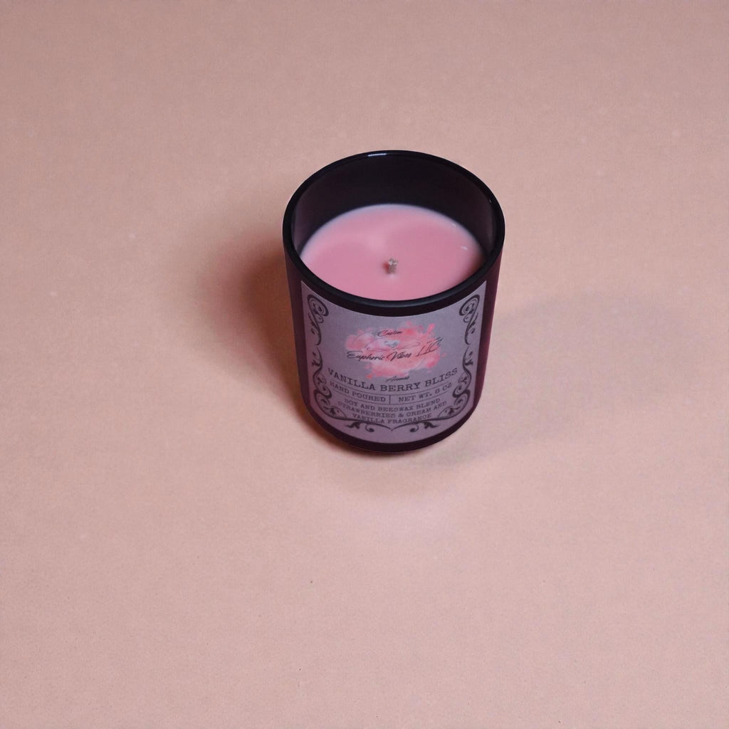 Vanilla Berry Bliss 8 oz Candle – Strawberry Cream, Vanilla Dessert Scent