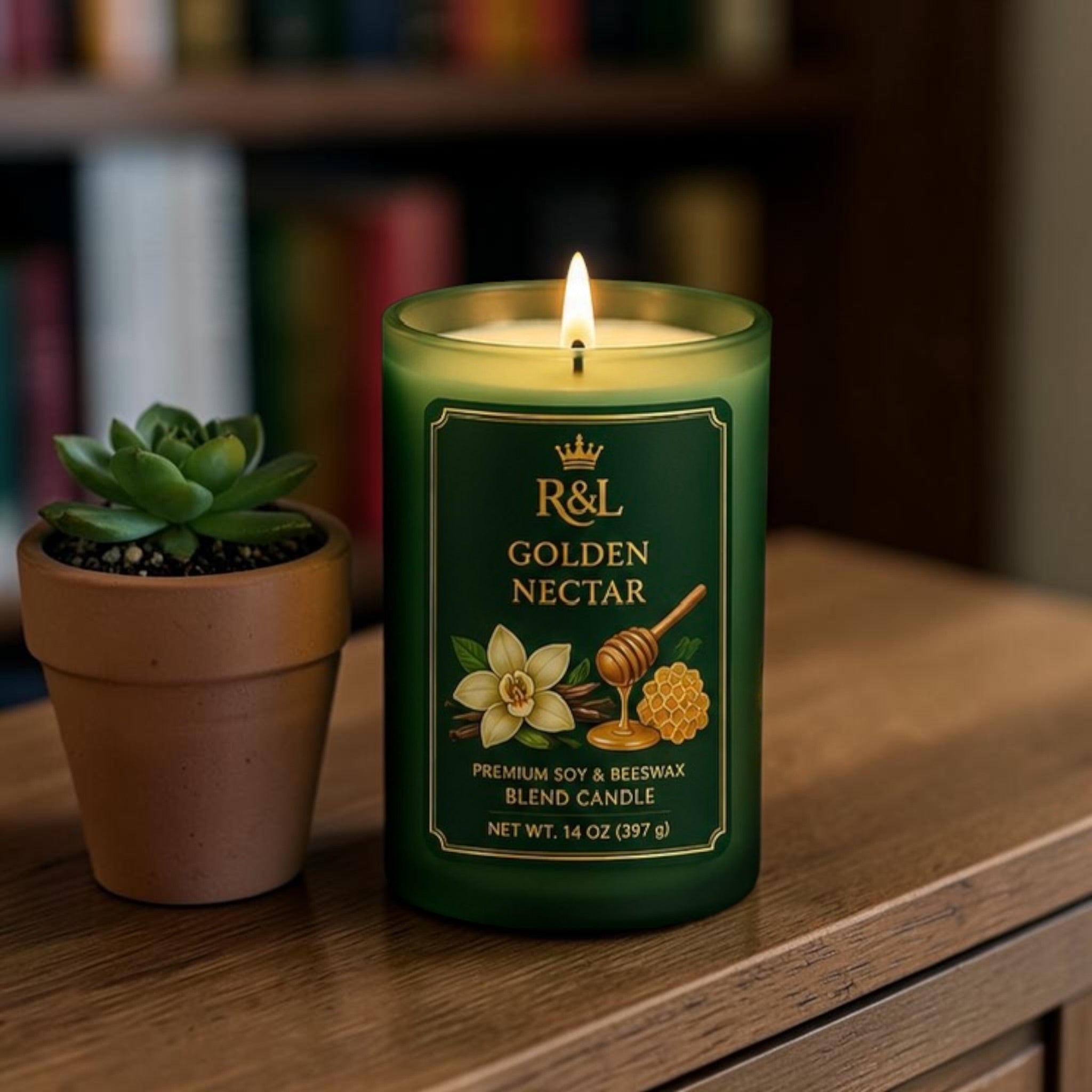Honey Nectar Candle | Soy & Beeswax Blend | Honey & Vanilla