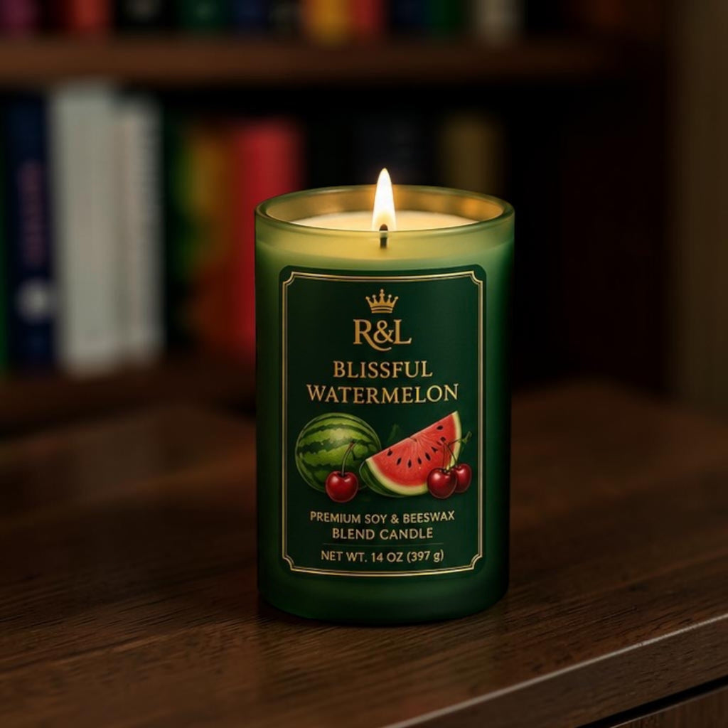 Blissful Watermelon Candle | Soy & Beeswax Blend | Cherry Fruit Punch & Watermelon