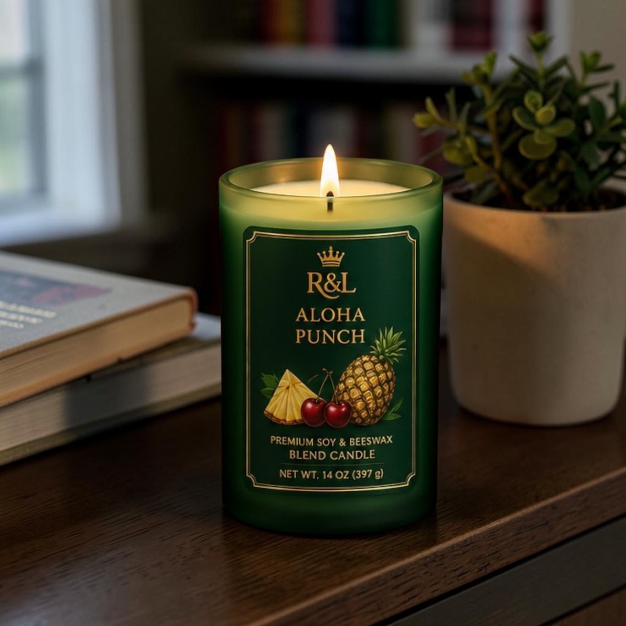 Aloha Punch Candle | Soy & Beeswax Blend | Cherry Fruit Punch & Pineapple