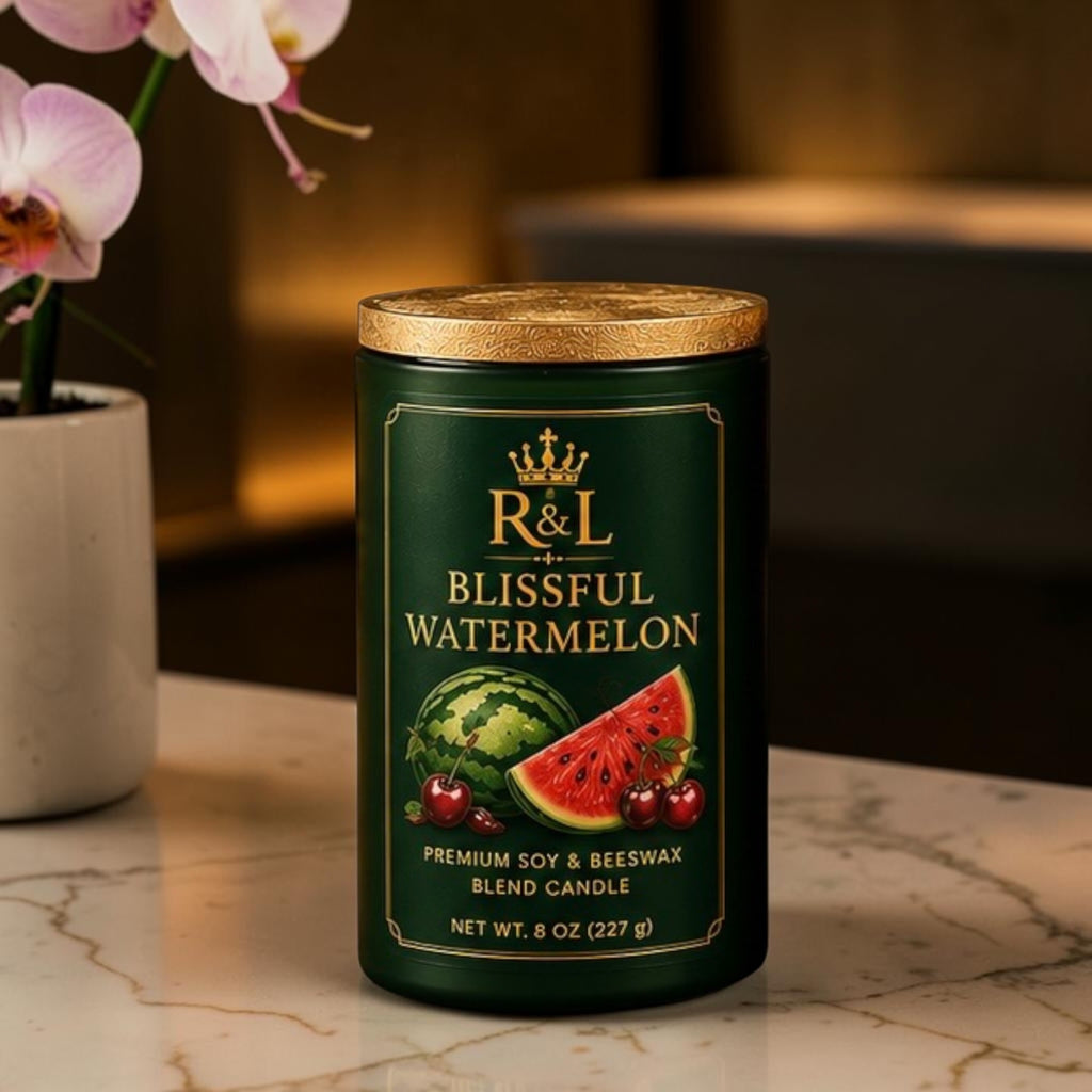 Blissful Watermelon Candle | Soy & Beeswax Blend | Cherry Fruit Punch & Watermelon