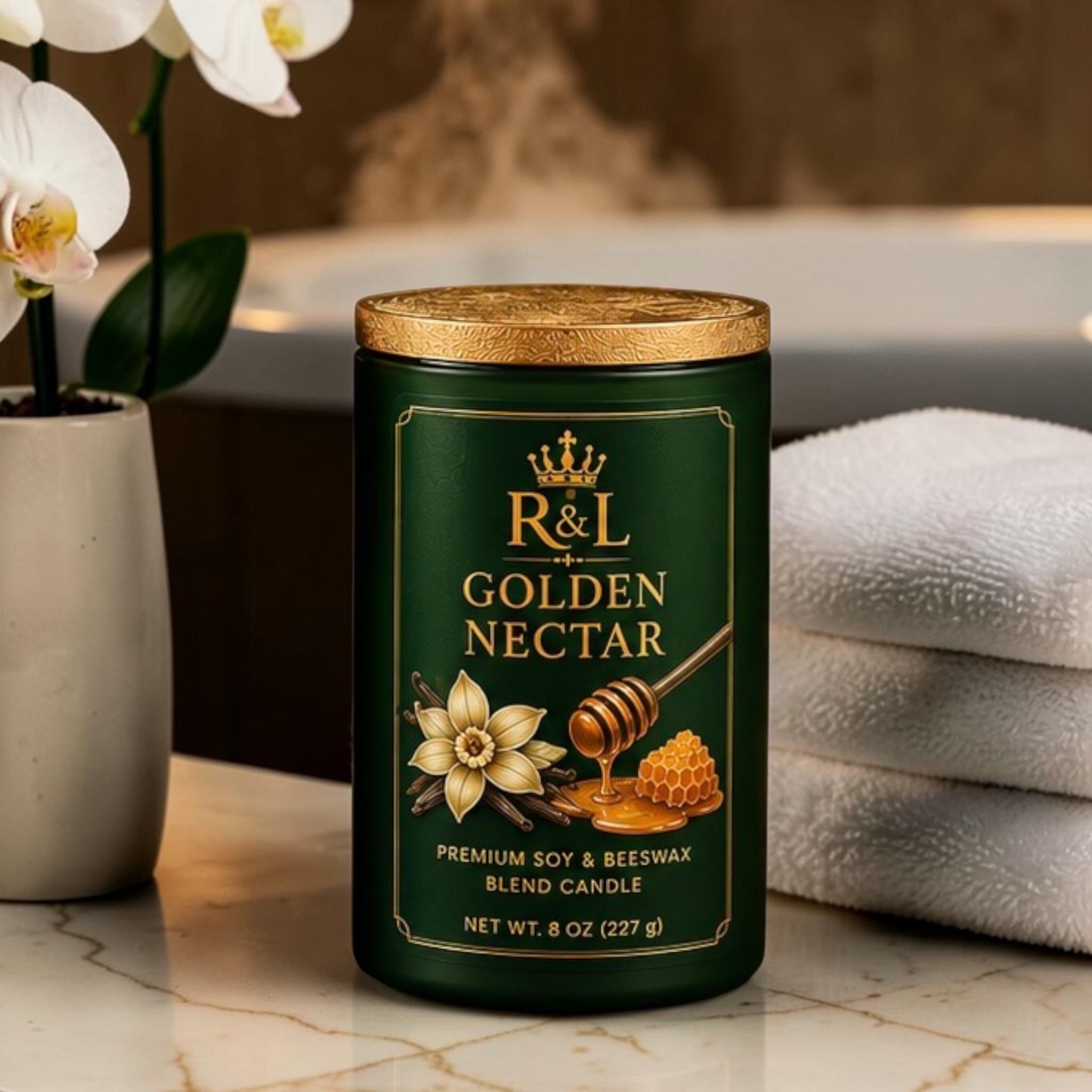 Honey Nectar Candle | Soy & Beeswax Blend | Honey & Vanilla