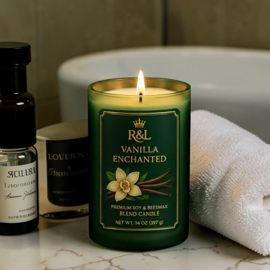 Vanilla Enchanted Candle | Soy & Beeswax Blend | Warm Vanilla Bean