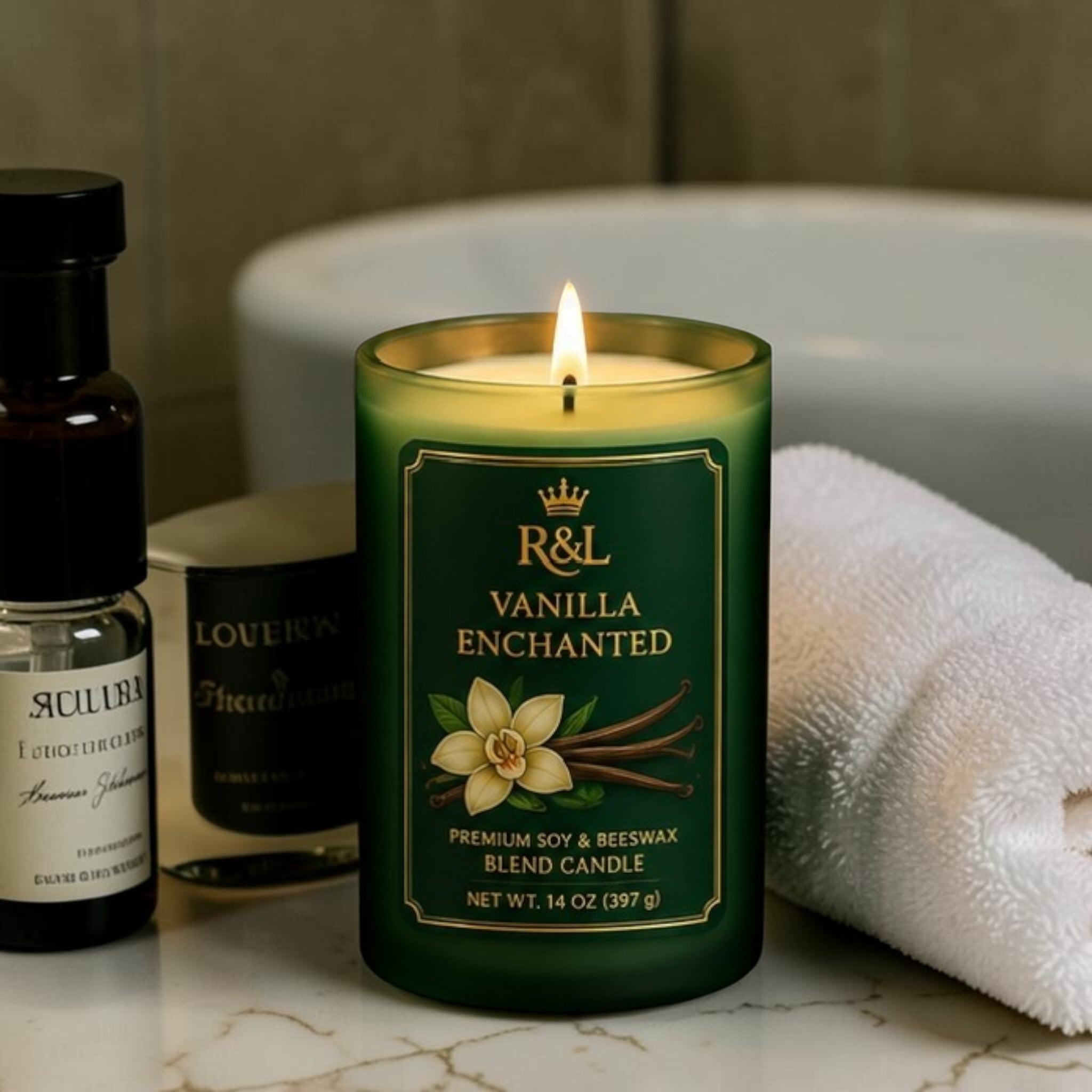Vanilla Enchanted Candle | Soy & Beeswax Blend | Warm Vanilla Bean