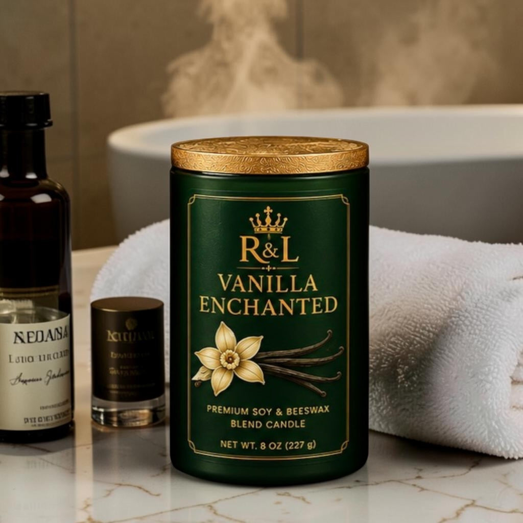 Vanilla Enchanted Candle | Soy & Beeswax Blend | Warm Vanilla Bean