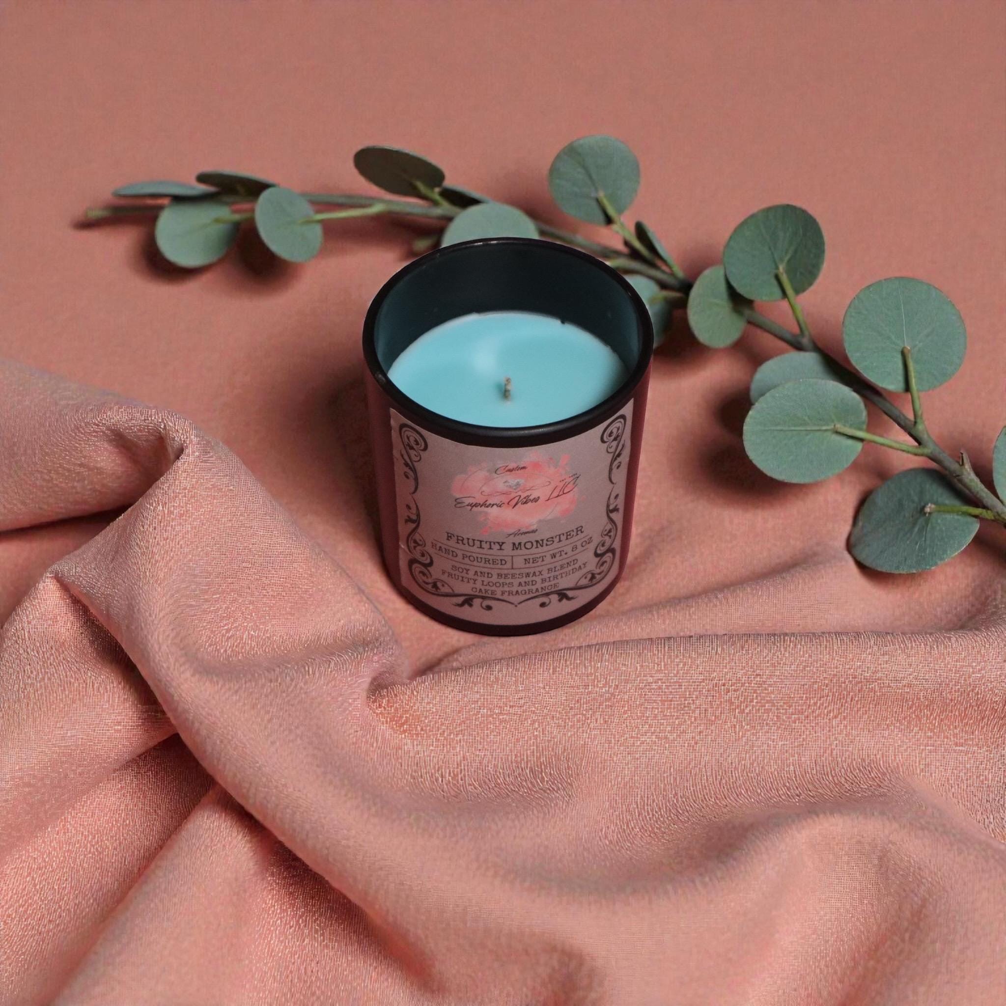 Fruity Monster Candle – Birthday Cake, Fruity Loops Scent – Dessert Fragrance