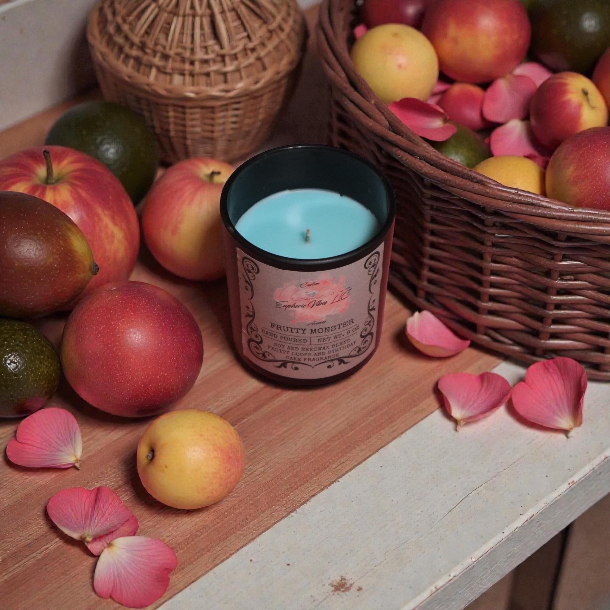 Fruity Monster Candle – Birthday Cake, Fruity Loops Scent – Dessert Fragrance