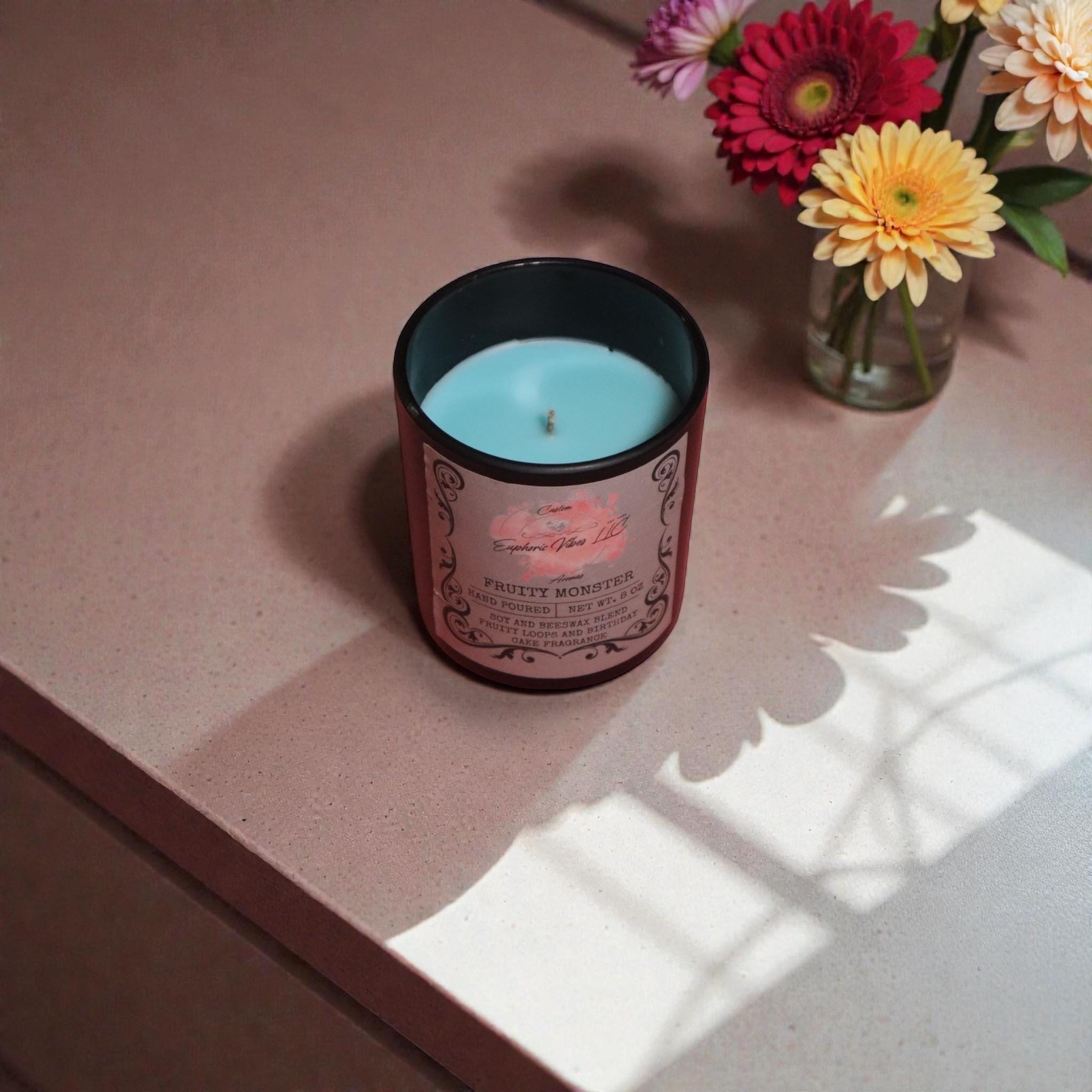 Fruity Monster Candle – Birthday Cake, Fruity Loops Scent – Dessert Fragrance